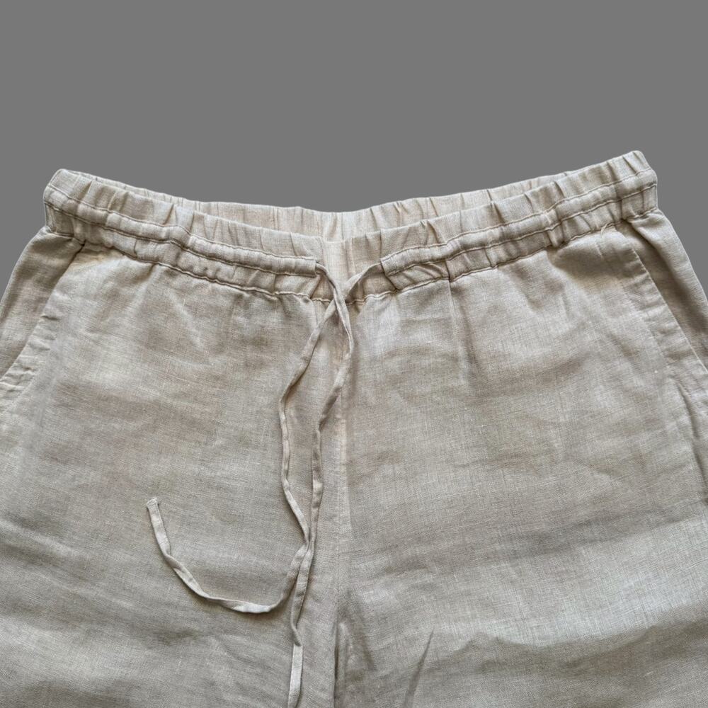 Charter Club Linen Luxury Womens Pant Size M Tan/Natural GUC - Picture 3 of 8